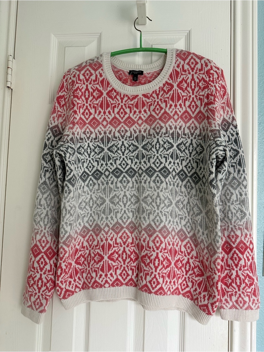 Talbot’s Lambswool Blended Crewneck Sweater Women’s size Petite Large